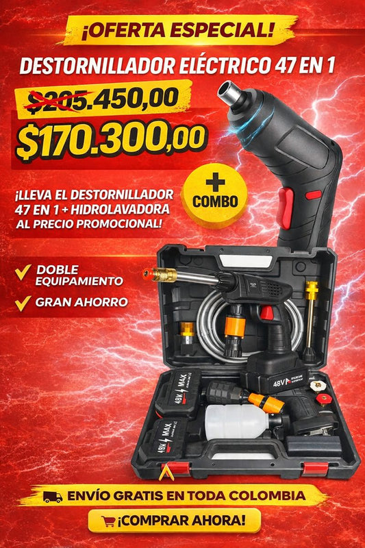 SÚPER OFERTA: HIDROLAVADORA INALÁMBRICA CON DOBLE BATERÍA