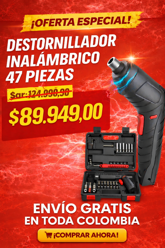 SÚPER OFERTA: DESTORNILLADOR ELÉCTRICO 47 en 1