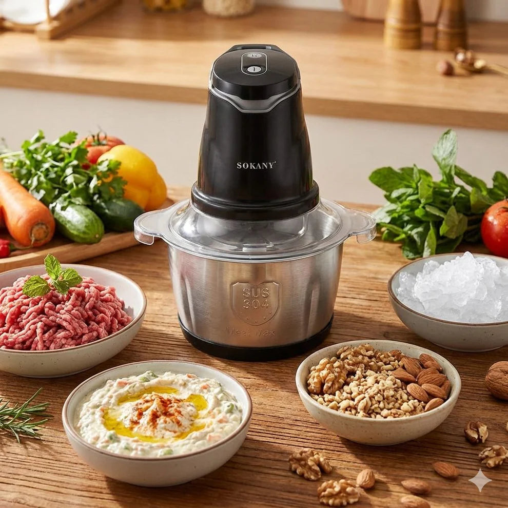 Procesador Picador de Alimentos 2L, ¡Pica, Muele y Tritura en Segundos!