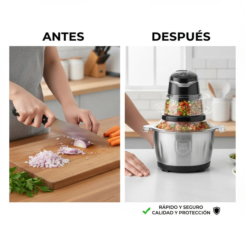 Procesador Picador de Alimentos 2L, ¡Pica, Muele y Tritura en Segundos!