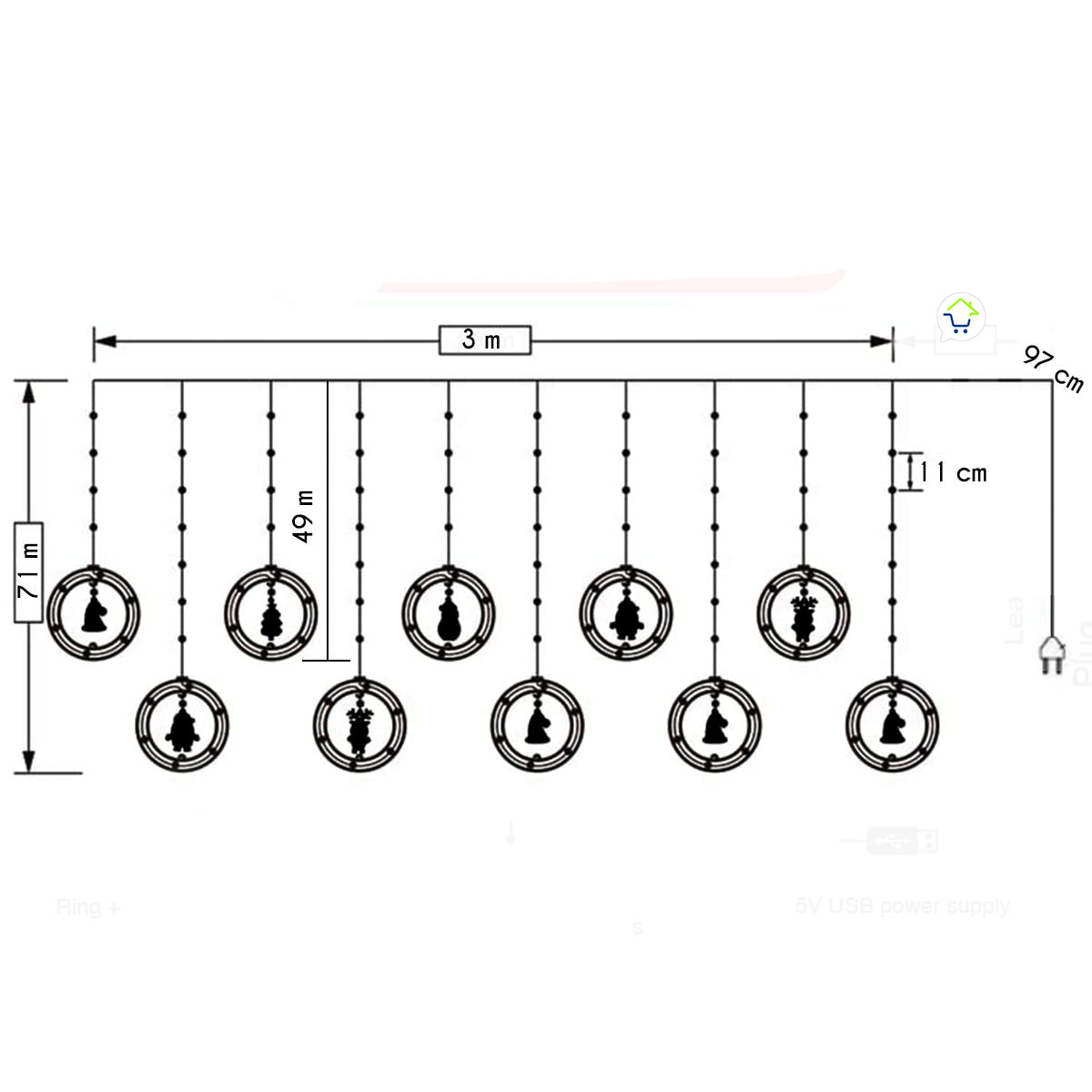 Cortina Intercaladas 3M